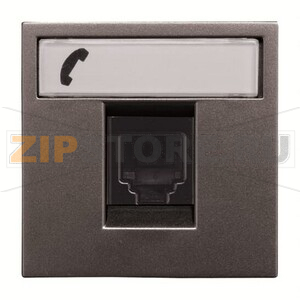 Розетка двухмодульная, антрацитовая ABB 2CLA221760N1801 