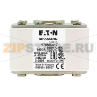 Предохранитель, 1400 A, AC 690 В, 200 кА, size 3, aR, IEC UL Eaton FUSE 1400A 690V 3BN/50 AR UC