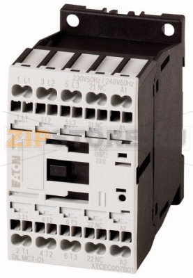 Контактор 7 А, 50Гц (AС), 1НЗ доп. контакт, категория AC-3, AC-4 Eaton DILMC7-01(*V50HZ) 
