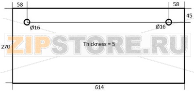 DOOR GLASS FOR OVEN 614x270x5 mm 