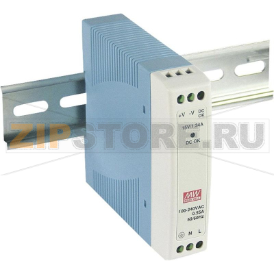 Блок питания на DIN-рейку, 12 В, 0.84 А, 10 Вт Mean Well MDR-10-12 
