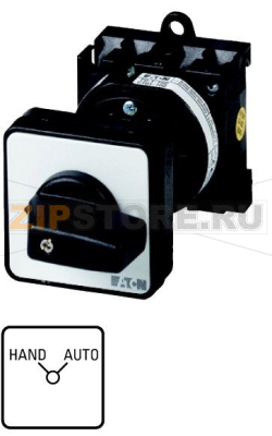 Переключатель, контакты: 2, 20 A, панель: HAND-AUTO, 45°, с фиксацией Eaton T0-1-15451/Z 