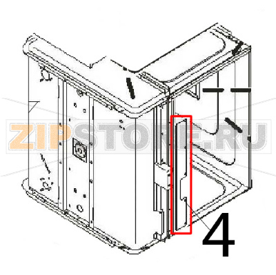 Front insulation retainer Angelo Po FM1011E2 Front insulation retainer Angelo Po FM1011E2Запчасть на деталировке под номером: 4