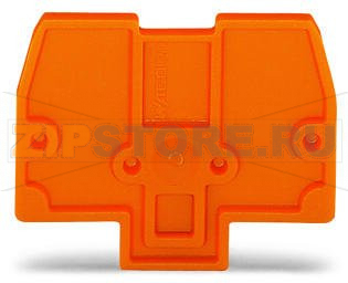 End and intermediate plate; 2 mm thick; orange Wago 870-924 