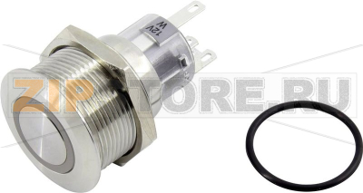 Кнопка, 1 x выкл/вкл, с фиксацией, 1 шт TRU Components TC-GQ22-A-11ZE/G/12V/S203 