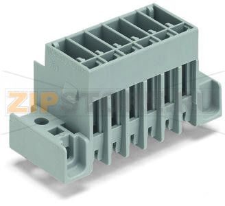 Вилка THT; 1.0 x 1.0 mm solder pin; прямые; зажимное кольцо; Шаг контактов 5 мм; 3-пол.; серые Wago 769-633/007-000 