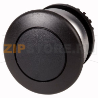 Кнопка грибовидная, RMQ-Titan, без фиксации, черная, без маркировки Eaton M22-DP-S
