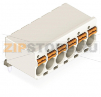 1-conductor THT female header; 1.4 mm O solder pin; угловые; 2,5 мм; Шаг контактов 5 мм; 4-пол.; светло-серые Wago 2092-1374