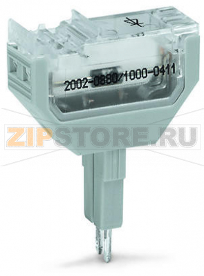 Корпус вилки; 2-пол.; с диодом 1N4007; шириной 10,4 мм; Макс. рабочая температура 85°C; серые Wago 2002-880/1000-411 