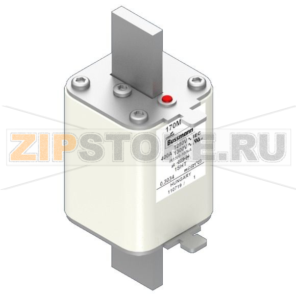 Предохранитель, 400 A, AC 1250 В, 100 кА, size 1, 53x63x135 мм, aR, IEC Eaton FUSE 400A 1250V 1 