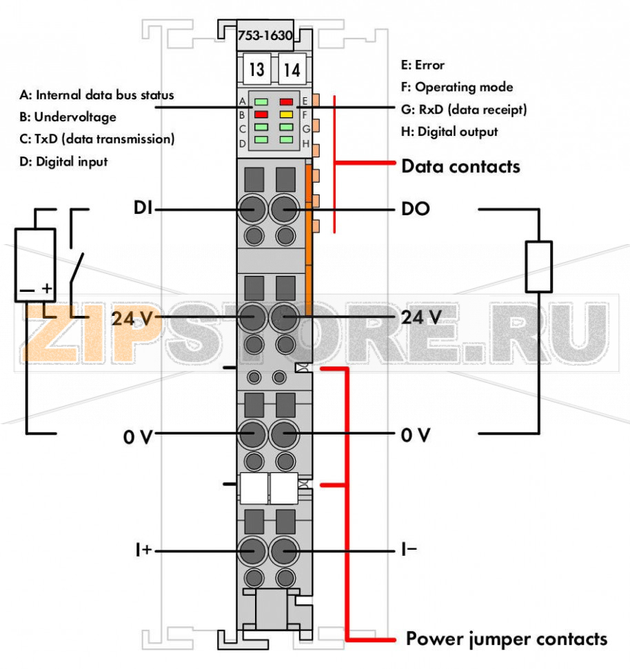 SMI Master; 230 В перем.тока; светло-серые Wago 753-1630 