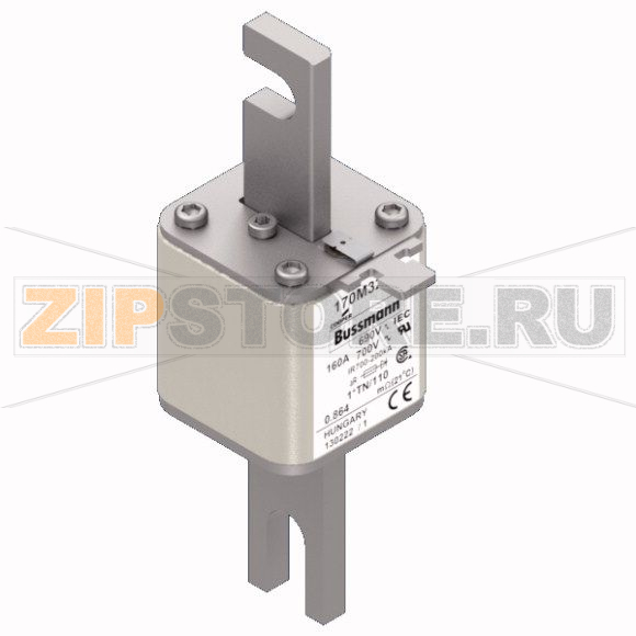 Предохранитель, 160 A, AC 690 В, 200 кА, DIN 1, 45x58x134 мм, aR, DIN, IEC 80 мм Eaton FUSE 160 