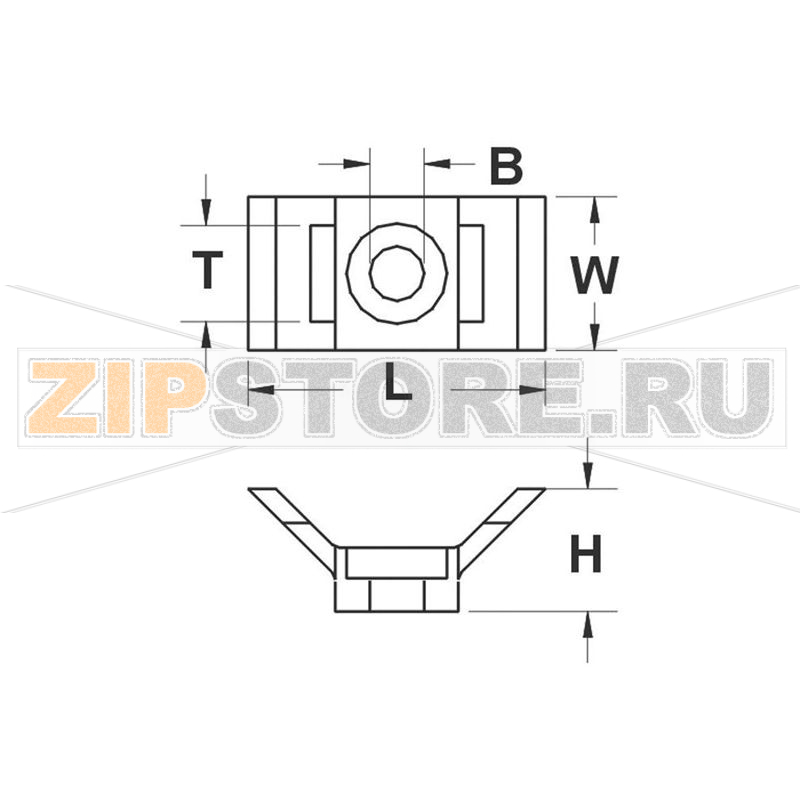 База монтажная с креплением под винт, белая, 1 шт KSS HC4 