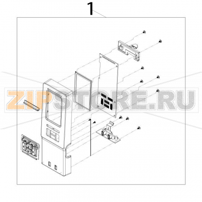 Control panel assembly TSC MH261T Control panel assembly TSC MH261TЗапчасть на деталировке под номером: 1