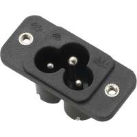 Розетка 2.5 А, IEC C6, черная, 1 шт TRU Components 1572263