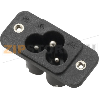 Розетка 2.5 А, IEC C6, черная, 1 шт TRU Components 1572263 