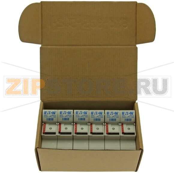 Держатель предохранителя, 50 A, AC 690 В, 14x51 мм, 1P, IEC Eaton 1P 14x51 Neon Indicator Fuse Ho 