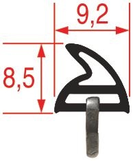 ДВЕРНОЙ УПЛОТНИТЕЛЬ ДЛЯ ПЕЧИ 540X320 ММ 