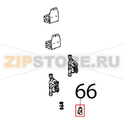 Raccordo intermedio &quot;T&quot; tubo, Ø: 8 Unox XBC 615EG Raccordo intermedio "T" tubo, Ø: 8 Unox XBC 615EGЗапчасть на деталировке под номером: 66