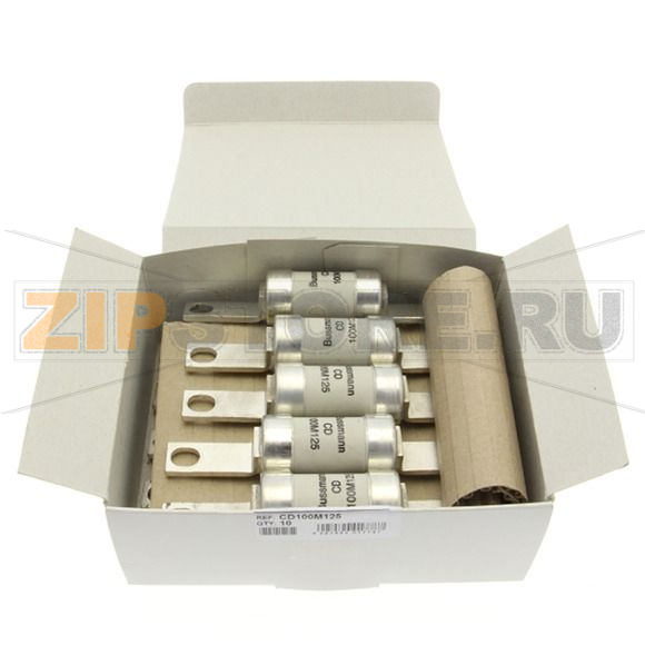 Предохранитель, 100 A, AC 415 В, 80 кА, BS88/B1, 26x126 мм, gM, BS Eaton 100M125 415V AC BS88 FUS 
