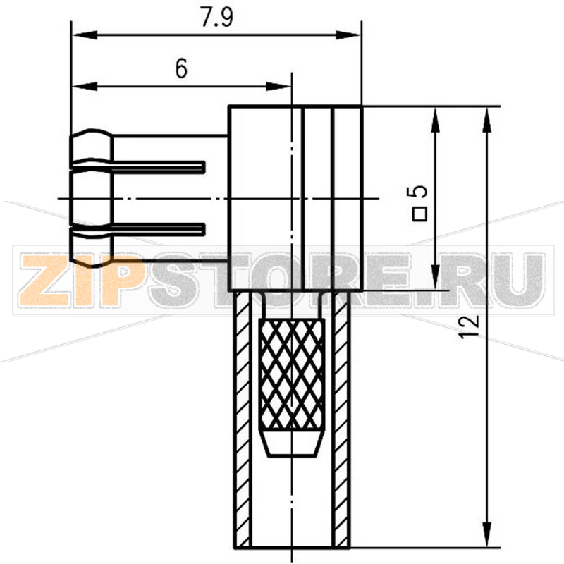 Разъем MCX, 50 Ом, 1 шт Telegärtner J01270A0211 