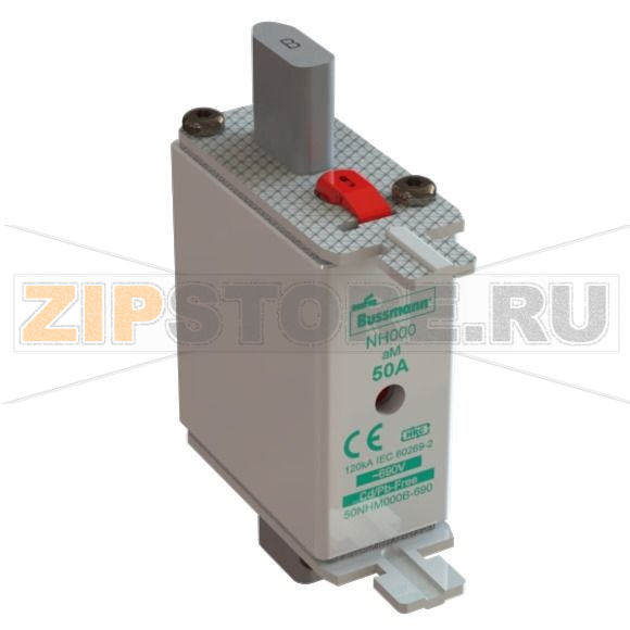 Предохранитель, 35 A, AC 690 В, 120 кА, NH000, aM, IEC Eaton NH FUSE 35AMP 690V aM SIZE 000 