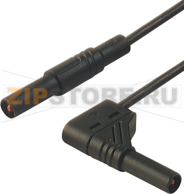 Провод испытательный 0.25 м, 16 A, 1000 В/AC/DC, черный Hirschmann 934078100 
