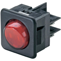 Переключатель клавишный 250 В/AC, 10 А, 1 x выкл/вкл, 1 шт SCI R13-104B-01 B/G