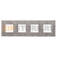 Рамка четырехместная, натуральная сталь ABB 2CLA227400N4001