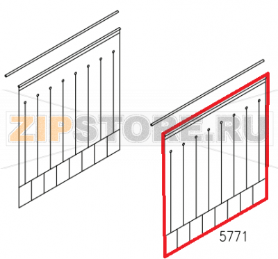 Tendina Interna Serie TR Aristarco TR 1650                          Tendina Interna Serie TR Aristarco TR 1650Запчасть на сборочном чертеже под номером: 5771Название запчасти Aristarco на итальянском языке: Tendina Interna Serie TR Aristarco TR 1650