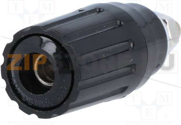 Гнездо 4 мм, 25 А, черное Hirschmann PKI 100 SW 