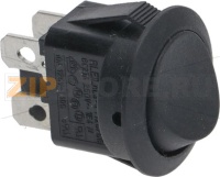 ОДНОПОЛЮСНЫЙ ЧЕРНЫЙ ПЕРЕКЛЮЧАТЕЛЬ Ø 20 ММ