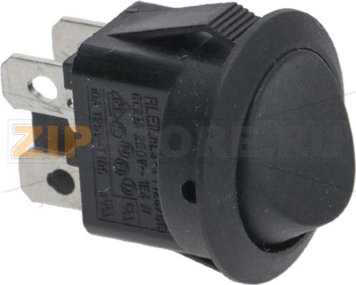 ОДНОПОЛЮСНЫЙ ЧЕРНЫЙ ПЕРЕКЛЮЧАТЕЛЬ Ø 20 ММ 