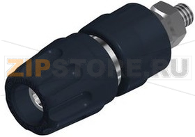 Разъем 4 мм, черный Hirschmann PKI 10 A BLACK 