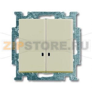 Выключатель двухклавишный с подсветкой ABB 2CKA001012A2157 