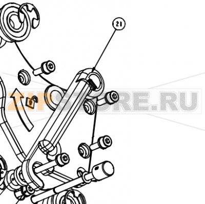 Защелка ручки Datamax A-6310 LH Защелка ручки Datamax A-6310 LH Запчасть на сборочном чертеже под номером: 55Название запчасти Datamax на английском языке: HANDLE LATCH LH