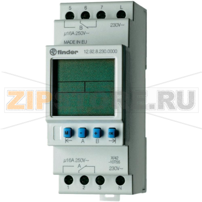 Таймер астрономический электронный 230 V (AC), 16 A, 250 V (AC) Finder 12.92.8.230.0000 