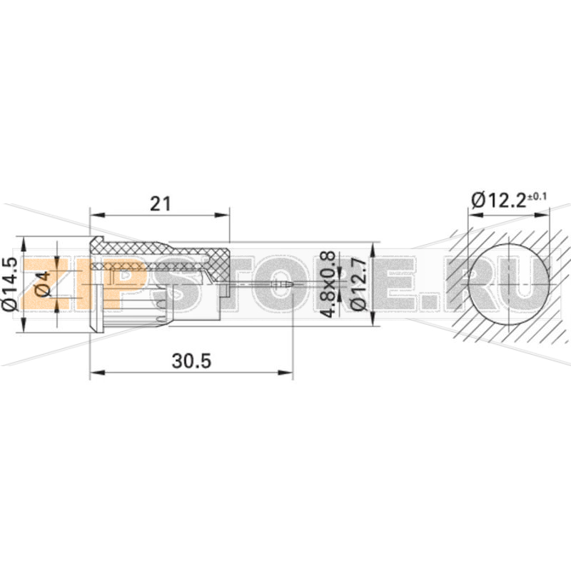 Розетка лабораторная, синяя, 1 шт Stäubli SEB4-F/A 