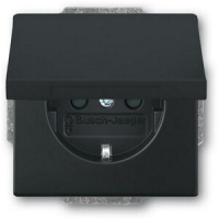 Розетка 16 А, 250 В, чёрный бархат ABB 2820.48