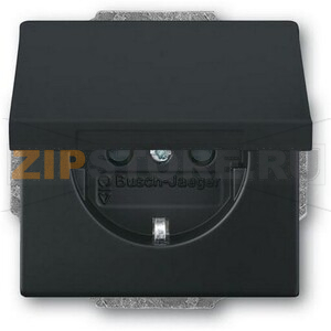 Розетка 16 А, 250 В, чёрный бархат ABB 2820.48 