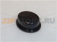PULSANTE OVALE NERO 17x13 mm