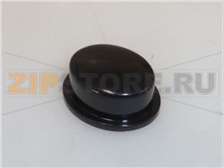 PULSANTE OVALE NERO 17x13 mm 
