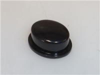PULSANTE OVALE NERO 17x13 mm