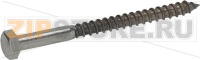 ВИНТ ПО ДЕРЕВУ С ШЕСТИГРАННОЙ ГОЛОВКОЙ  M8X100 ММ