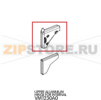 Upper aluminium hinge for internal Unox XVC 705