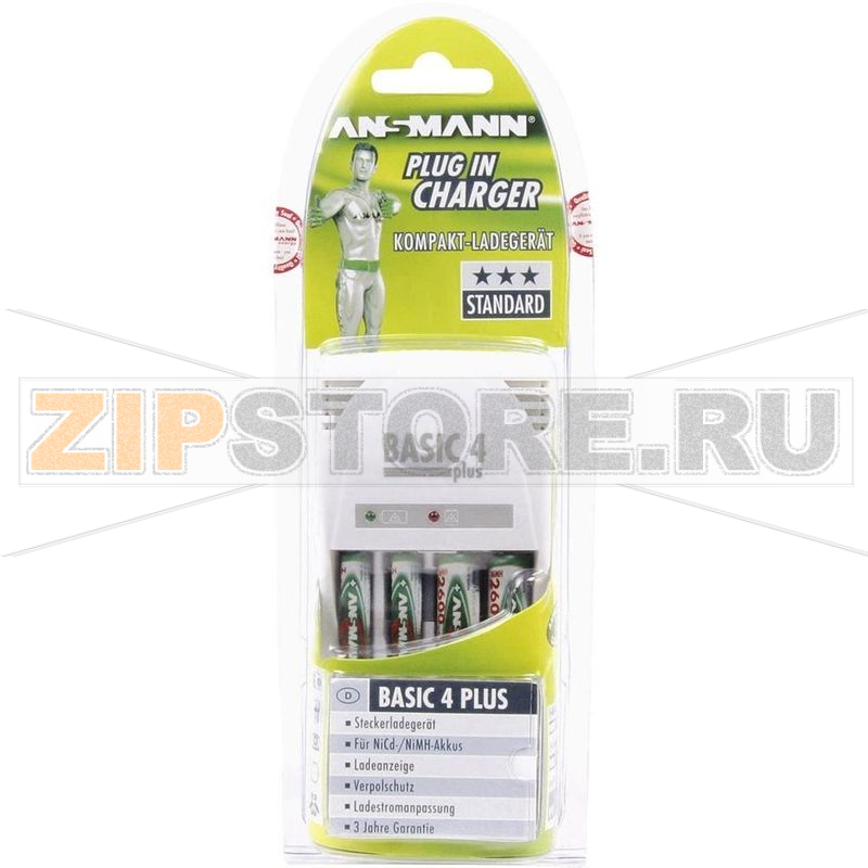Зарядное устройство 9 В, микро (AAA), миньоны (AA) Ansmann Basic 4 plus 