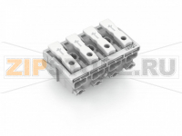 Lighting connector; push-button, external; without ground contact; 4-pole; Lighting side: for solid conductors; Inst. side: for all conductor types; max. 2.5 mm; Surrounding air temperature: max 85°C (T85); 2,50 mm; white Wago 294-5004