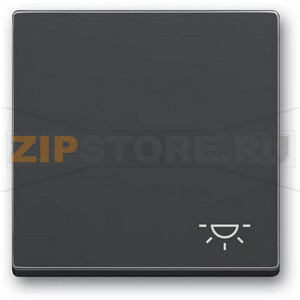 Клавиша выключателя c символом &quot;Свет&quot;, антрацитовая ABB 2CKA001751A3186 