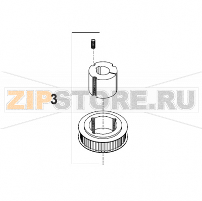 Toothed Belt Pulley, Planetary Head Bear Varimixer RN20 VL-2                                                                       Toothed Belt Pulley, Planetary Head Bear Varimixer RN20 VL-2Запчасть на сборочном чертеже под номером: 3Название запчасти на датском&nbsp;языке: Toothed Belt Pulley, Planetary Head Bear Varimixer RN20 VL-2