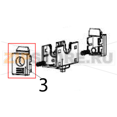 Fixed buckle (left) Hurakan HKN-ME717 Fixed buckle (left) Hurakan HKN-ME717Запчасть на деталировке под номером: 3
